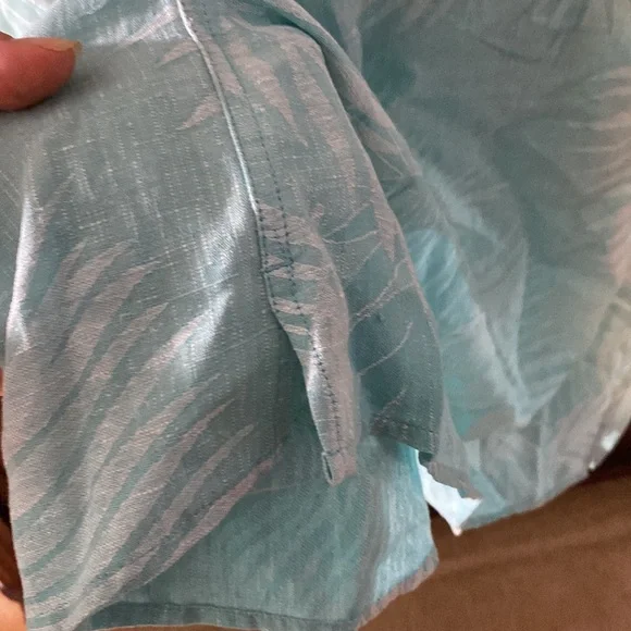 Men’s Tasso Elba brand Hawaiian button down linen shirt, size XXL. - Picture 3 of 6